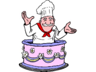 Sticker Custom Preview Image #054525 Entertainment Dining Chefin Cake