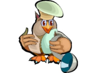 Sticker Custom Preview Image #054532 Entertainment Dining Chef Owl