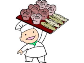 Sticker Custom Preview Image #054541 Entertainment Dining Chef Serving Breads