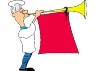 Sticker Custom Preview Image #054547 Entertainment Dining Chefwith Bugle