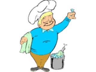 Sticker Custom Preview Image #054548 Entertainment Dining Chefwith Champagne