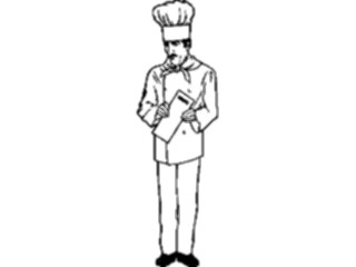 Sticker Custom Preview Image #054549 Entertainment Dining Chefwith Menu