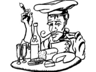 Sticker Custom Preview Image #054553 Entertainment Dining Chefwith Wine Cheese2