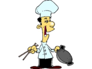 Sticker Custom Preview Image #054554 Entertainment Dining Chefwith Wok