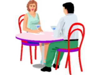 Sticker Custom Preview Image #054560 Entertainment Dining Coupleat Cafe1