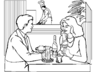 Sticker Custom Preview Image #054565 Entertainment Dining Couple Dining03