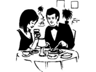 Sticker Custom Preview Image #054569 Entertainment Dining Couple Dining07
