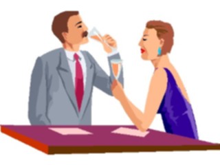 Sticker Custom Preview Image #054588 Entertainment Dining Couple Drinking3