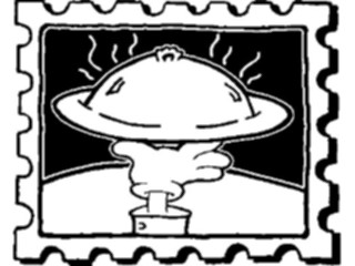 Sticker Custom Preview Image #054601 Entertainment Dining Covered Dish Stamp