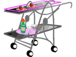 Sticker Custom Preview Image #054602 Entertainment Dining Dessert Cart