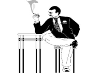 Sticker Custom Preview Image #054660 Entertainment Dining Man Smoking
