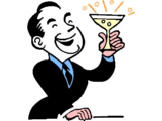 Sticker Custom Preview Image #054662 Entertainment Dining Man Toasting2