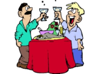 Sticker Custom Preview Image #054664 Entertainment Dining Men Toasting1