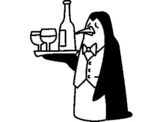 Sticker Custom Preview Image #054677 Entertainment Dining Penguin Serving Tray