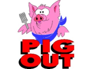 Sticker Custom Preview Image #054678 Entertainment Dining Pig Out