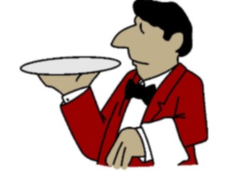 Sticker Custom Preview Image #054709 Entertainment Dining Waiter04