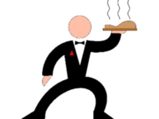 Sticker Custom Preview Image #054712 Entertainment Dining Waiter07