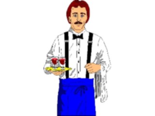 Sticker Custom Preview Image #054713 Entertainment Dining Waiter08