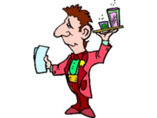 Sticker Custom Preview Image #054750 Entertainment Dining Waiter45