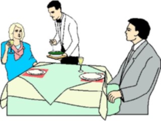 Sticker Custom Preview Image #054776 Entertainment Dining Waiter Customers2