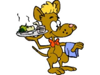Sticker Custom Preview Image #054777 Entertainment Dining Waiter Dog1