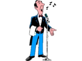 Sticker Custom Preview Image #054781 Entertainment Dining Waiter Singing