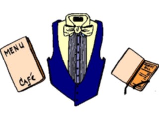 Sticker Custom Preview Image #054782 Entertainment Dining Waiter Uniform