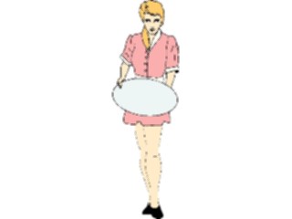 Sticker Custom Preview Image #054785 Entertainment Dining Waitress01