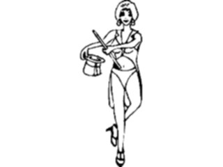 Sticker Custom Preview Image #055283 Entertainment Miscellaneous Magician Woman