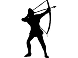 Sticker Custom Preview Image #055412 Fantasy Medieval Images Archer Silhouette1