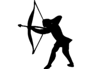 Sticker Custom Preview Image #055413 Fantasy Medieval Images Archer Silhouette2