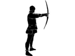 Sticker Custom Preview Image #055414 Fantasy Medieval Images Archer Silhouette3