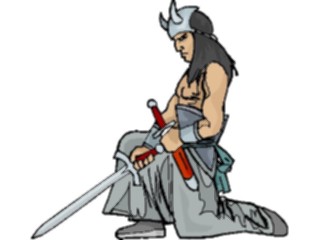 Sticker Custom Preview Image #055431 Fantasy Medieval Images Barbarianwith Swords
