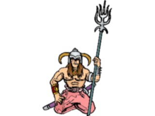 Sticker Custom Preview Image #055432 Fantasy Medieval Images Barbarianwith Trident