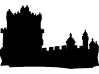 Sticker Custom Preview Image #055542 Fantasy Medieval Images Castle Silhouette01