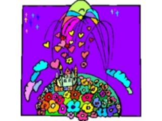 Sticker Custom Preview Image #055576 Fantasy Medieval Images Castlewith Flowers