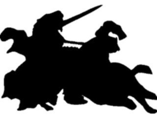 Sticker Custom Preview Image #055615 Fantasy Medieval Images Combat Silhouette2