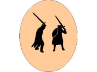 Sticker Custom Preview Image #055616 Fantasy Medieval Images Combat Silhouette3