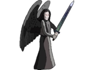 Sticker Custom Preview Image #055728 Fantasy Medieval Images Dark Angelwith Sword