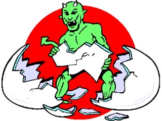 Sticker Custom Preview Image #055740 Fantasy Medieval Images Demon Hatching