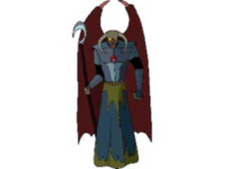 Sticker Custom Preview Image #055742 Fantasy Medieval Images Demonwith Scythe