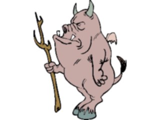 Sticker Custom Preview Image #055744 Fantasy Medieval Images Demonwith Stick