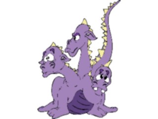 Sticker Custom Preview Image #055930 Fantasy Medieval Images Dragon Three Headed2