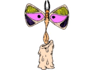 Sticker Custom Preview Image #055937 Fantasy Medieval Images Dragonfly Candle