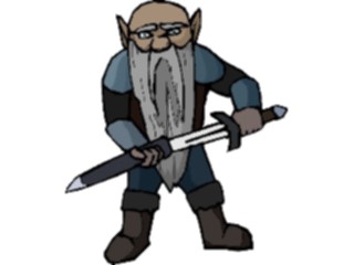 Sticker Custom Preview Image #055950 Fantasy Medieval Images Dwarfwith Sword