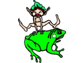 Sticker Custom Preview Image #055969 Fantasy Medieval Images Elf Frog