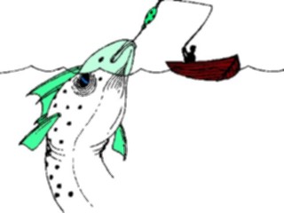Sticker Custom Preview Image #056145 Fantasy Medieval Images Fisherman Sea Monster