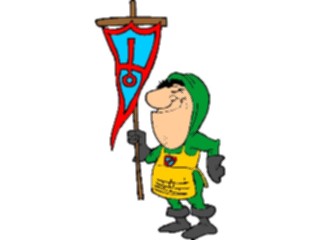 Sticker Custom Preview Image #056147 Fantasy Medieval Images Flag Bearer1