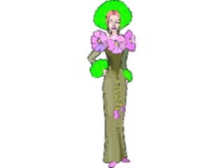 Sticker Custom Preview Image #056163 Fantasy Medieval Images Flower Woman08