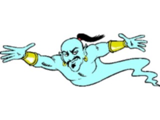 Sticker Custom Preview Image #056216 Fantasy Medieval Images Genie Flying